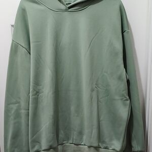 Women's Light Sage Green Pullover Hoodie and Shorts Set